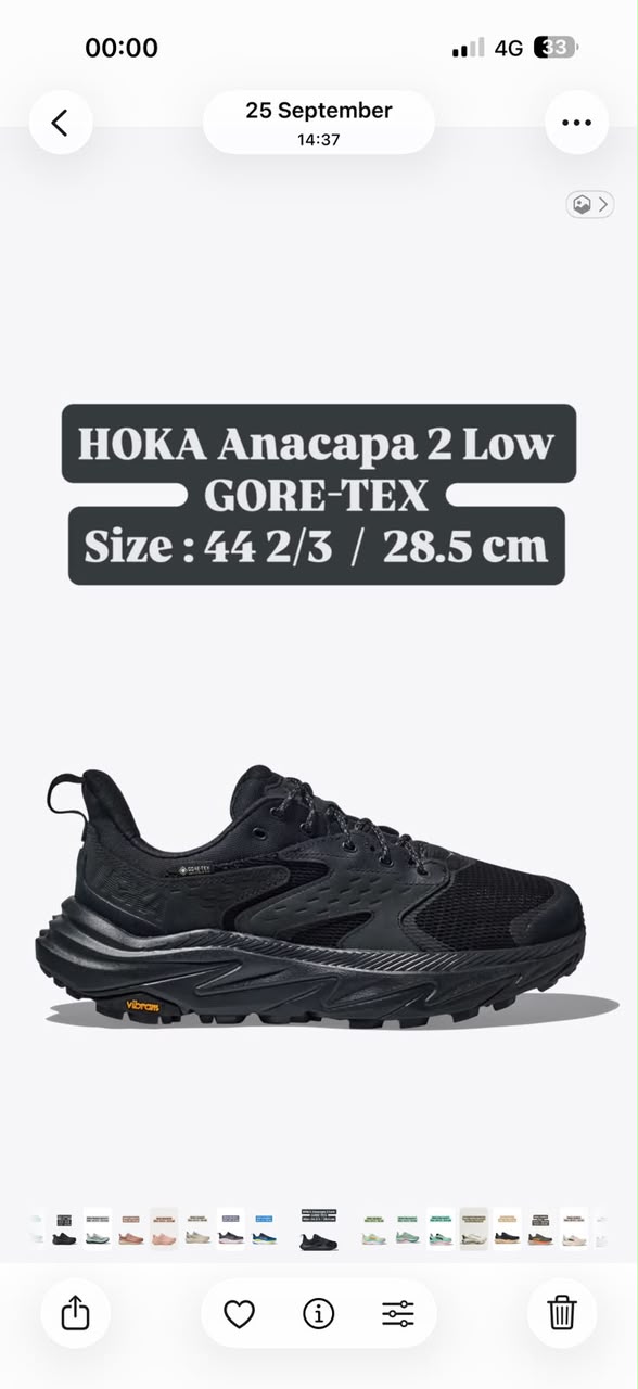 HOKA Anacapa 2 Low GORE-TEX — Noir