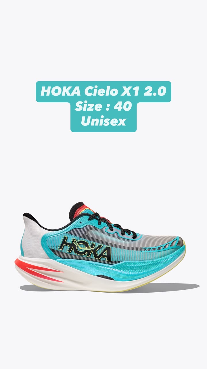 HOKA Cielo X1 2.0 — Turquoise / Corail