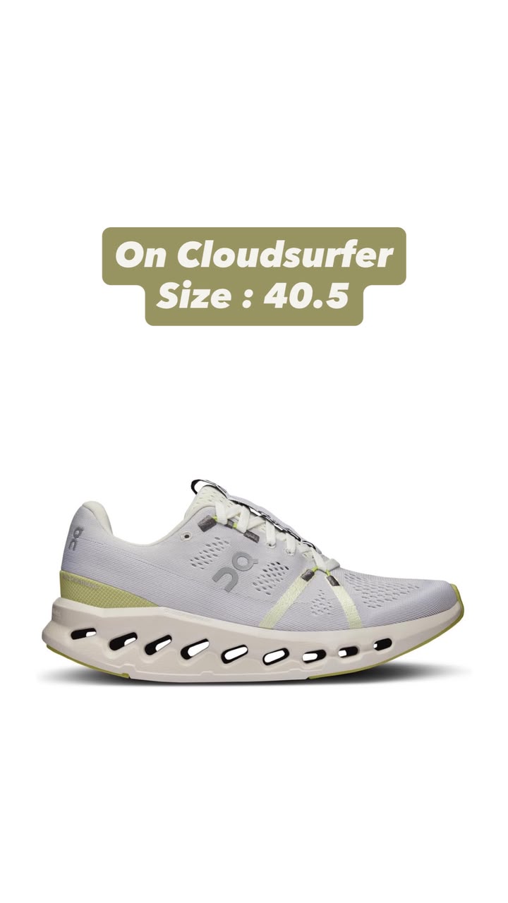 On Cloudsurfer — Blanc / Lime